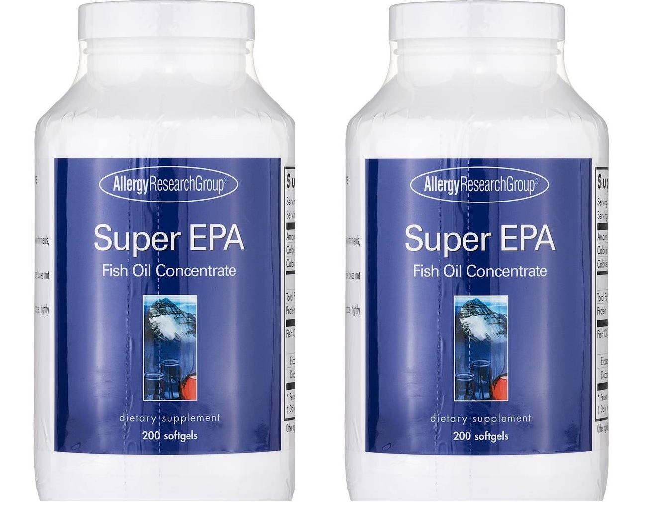 スーパーＥＰＡ＆ DHA フィッシュオイルコンセントレイト　水銀除去済　200ソフトジェル2ボトルセット