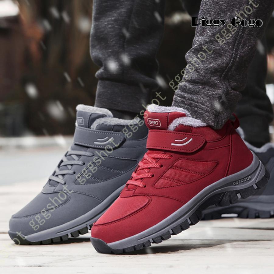 ワークブーツ メンズ 冬靴 本革調 マジックテープ 防水 スノーシューズ ショートブーツ 撥水 あったか コンフォート ウォーキングシューズ アウトドア