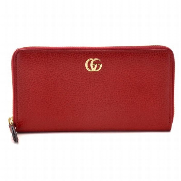 456117-CAO0G-6433 ラウンドファスナー長財布レザー レッドゴールド 61,710円