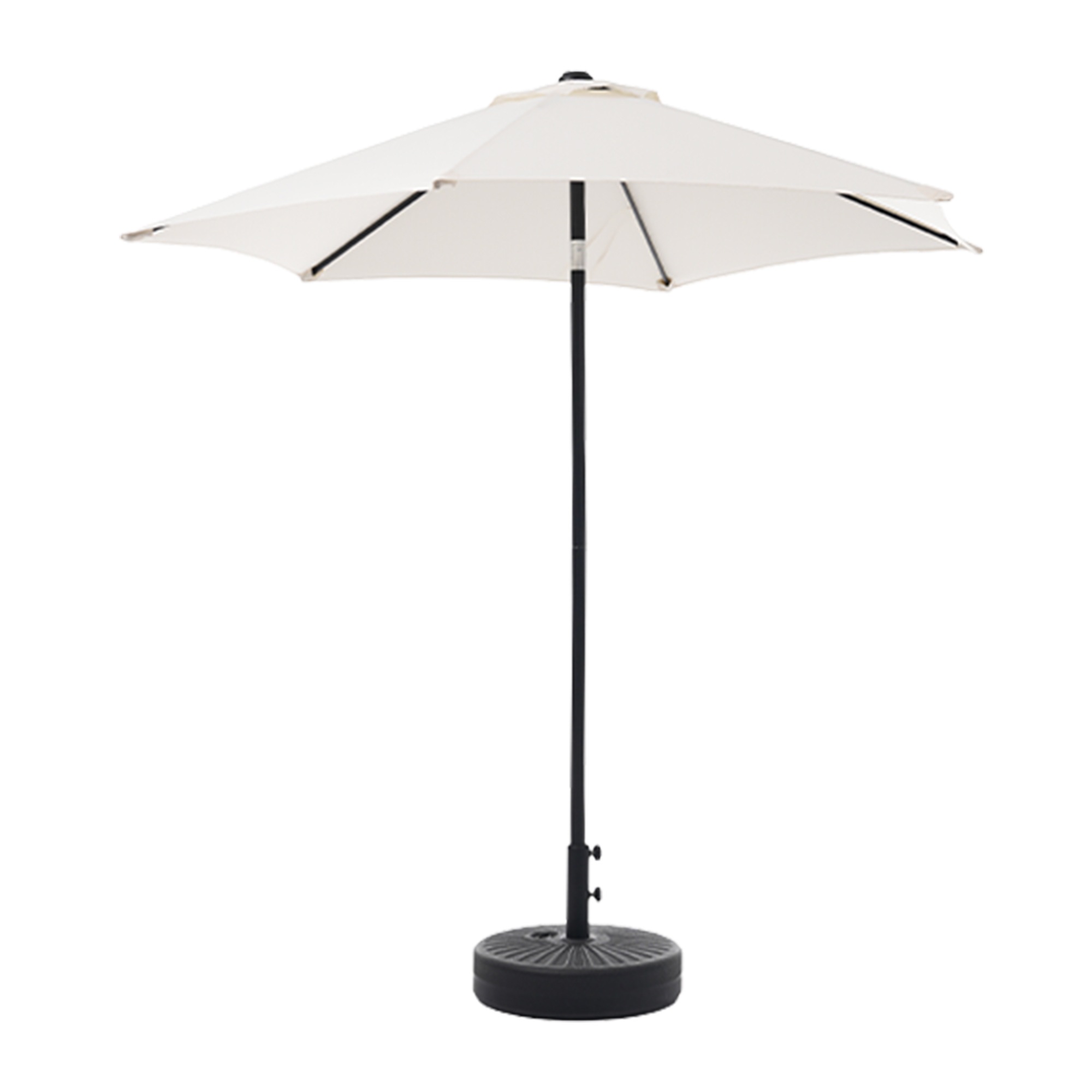【当日出荷/38】【TYPEAベージュ+ベース付き】パラソル ハンドル・フリルなし　直径220cm 30+UPF紫外線対策 角度調整 パラソルセット ベース パラソル ガーデンパラソル