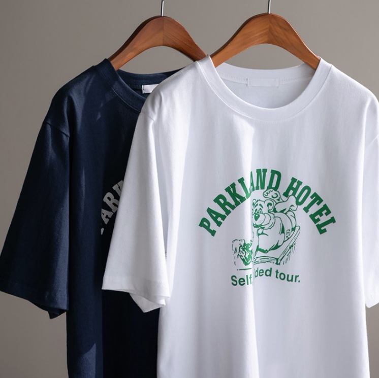 キャラクタープリント トップス Tシャツ シャツ プルオーバー 白