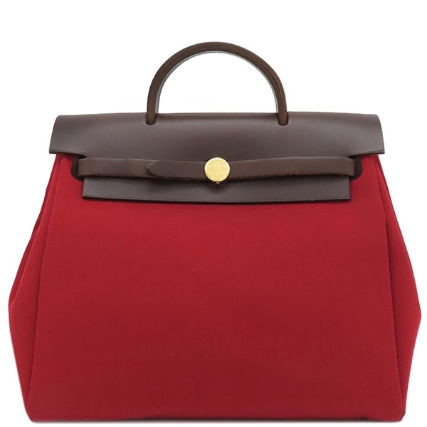エルメス HERMES 2WAYバッグ エールバッグ アドPM キャンバス ヴァッシュハンター レッド×オレンジ ゴールド金具 赤 リュック バックパック H刻印 【箱】【中古】
