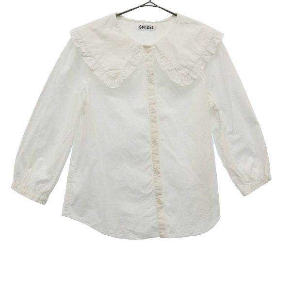 21ss 7分袖 ビッグカラーパフスリーブ ブラウス F ホワイト SWFB211192 レディース