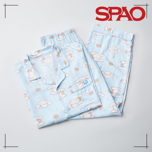 SPAO サンリオ 長袖パジャマ シナモロール パジャマ アクセサリー 人気商品 限定版
