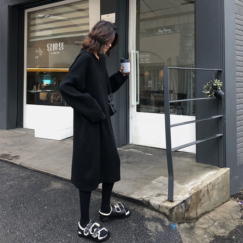 ニットワンピース ブラック グレー ブラウン ワンピース ロング ロング丈 スリム 細身 ストレート