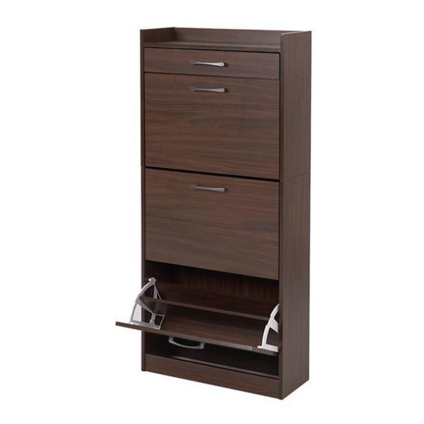 シューズラック 約 幅62×奥行24×高さ136.5cm ブラウン RSR-1705BR