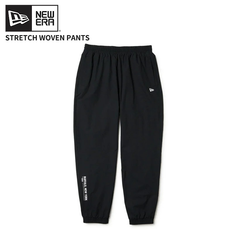 ニューエラ メンズ ストレッチパンツ ジョガーパンツ NEW ERA ストレッチ ウーブンパンツ ブラック ジム 運動 ランニング 14674799