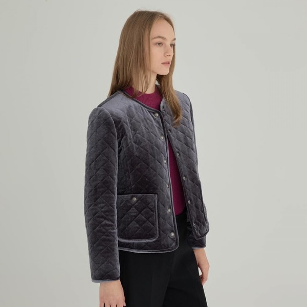 (S ソレシア) S-ソレシアベルベットキルトジャケット SOOBZJK020