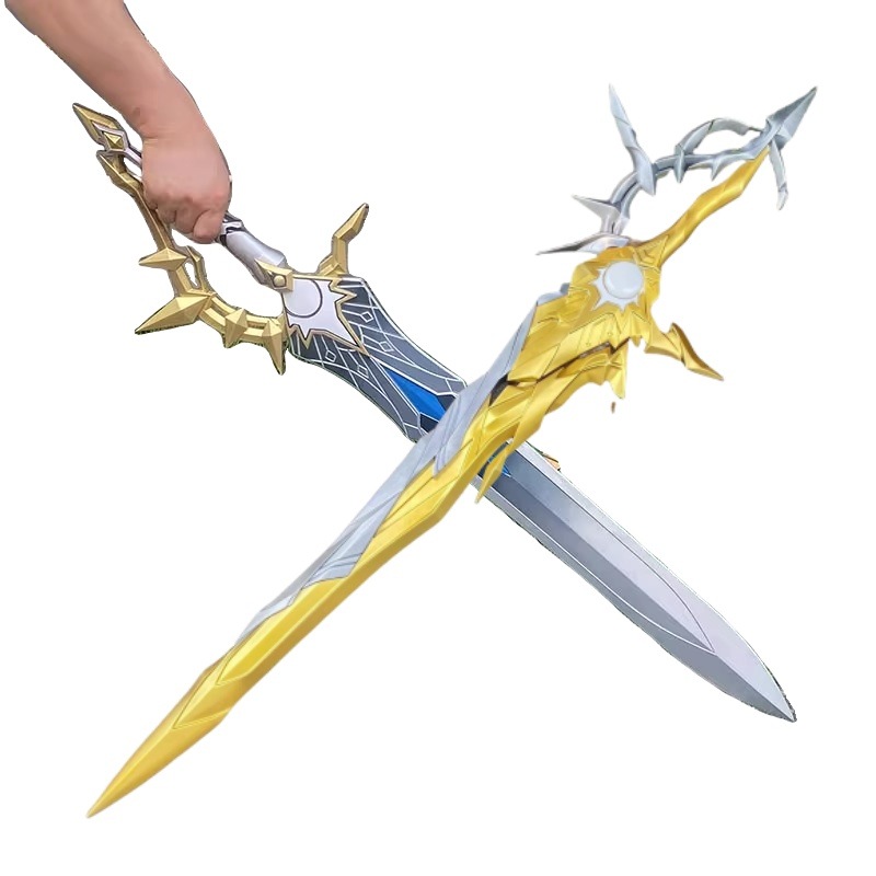 Azuiblc 崩壊スターレイル ファイノン 剣 PU製110cm 金銀塗装 立体造型 コスプレ武器 武器 PU製 武器 コスプレ道具