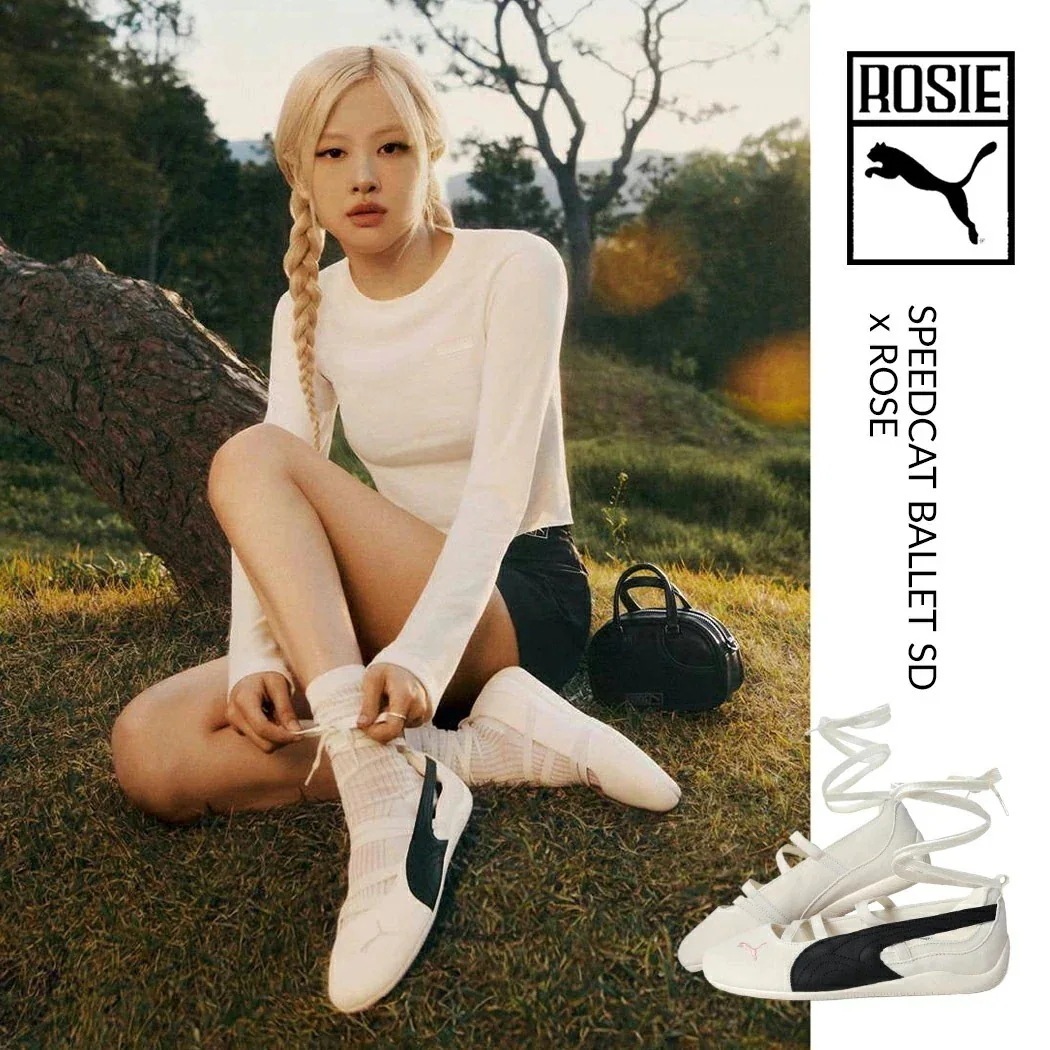 PUMA プーマ スピードキャット バレエ × ロゼ スニーカー SPEEDCAT BALLET SD x ROSE WHITE ( ホワイト 白 BLACKPINK 韓国 コラボ ブルピン K-PO