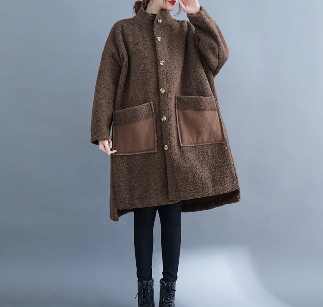 アウター レディース 上着 テディベアコート ロングコート ボアコート ロング 長袖 ハイネック Iライン 前開き ボア かわいい 大人可愛い シンプル カジュアル こなれ感 ラフ 主役級 ラブリー