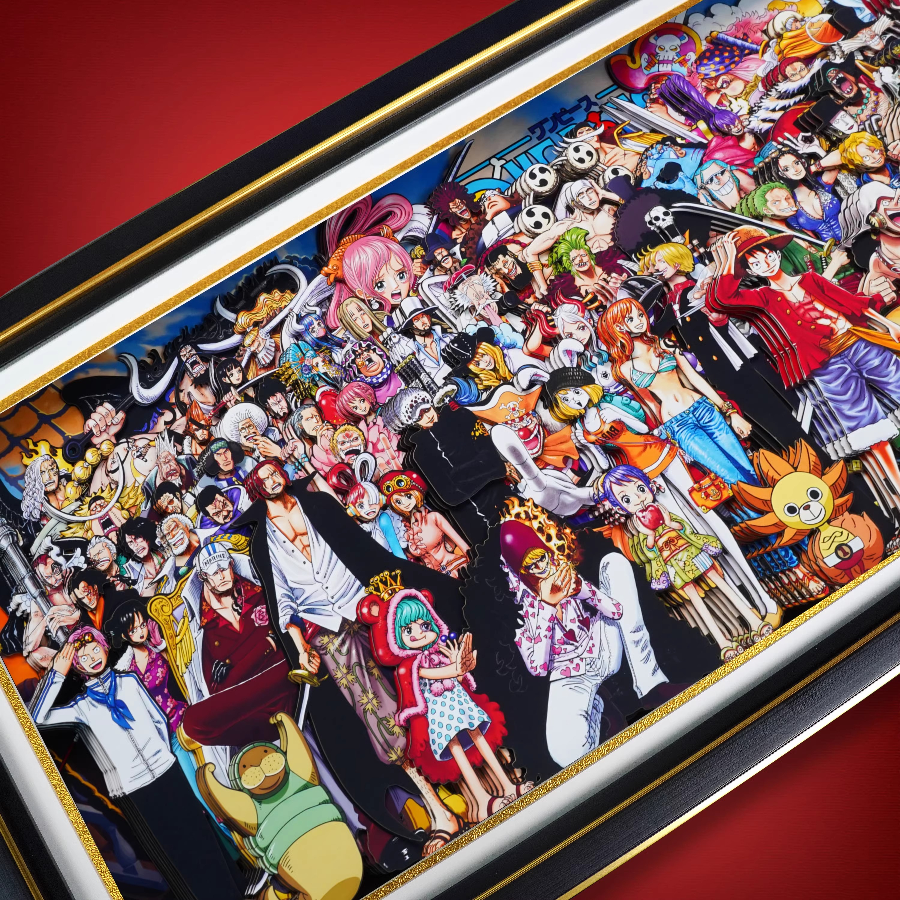 ワンピース　3Dパズル　アクセサリー　3D　アニメ立体画　ワノ国　掛け軸　ワンピース パズルコレクション 3D 　ワンピースファン必見のアイテム　部屋の飾りやプレゼント