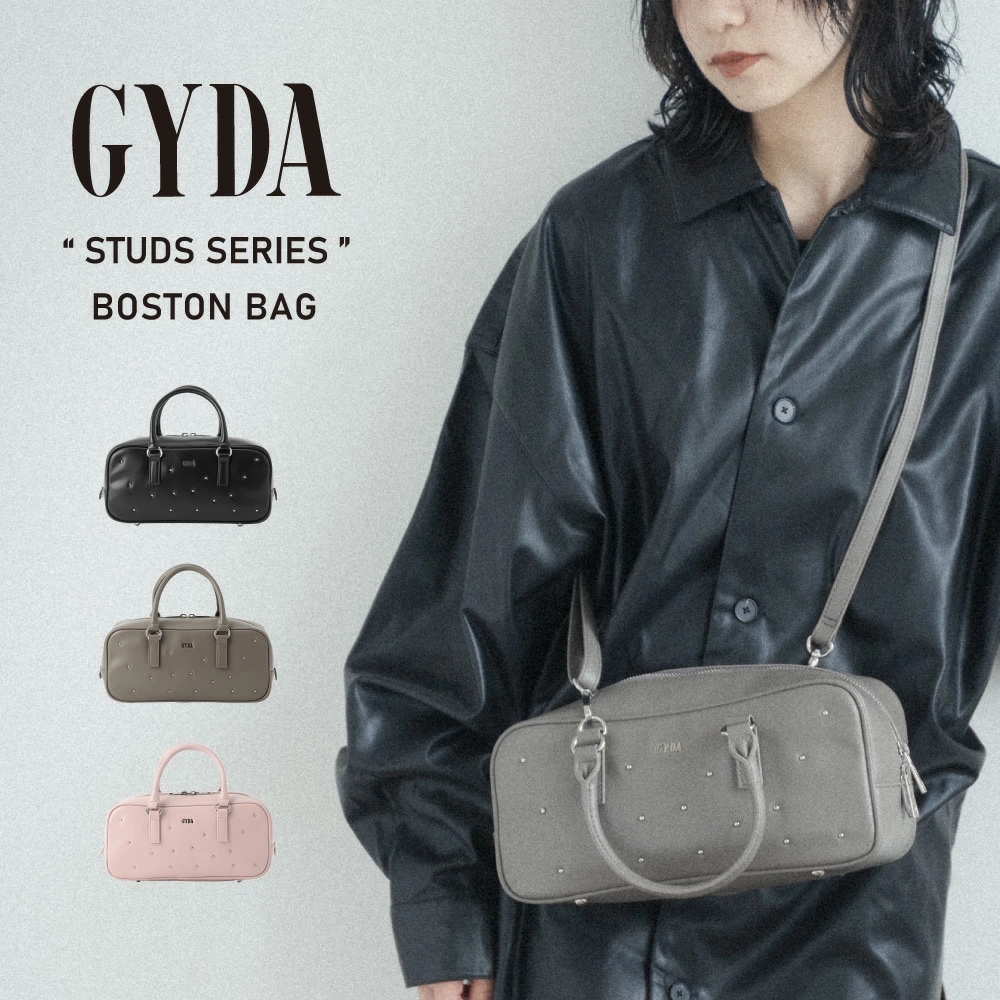 ジェイダ 横長ボストンバッグ STUDS SERIES GY-B234 8,217円