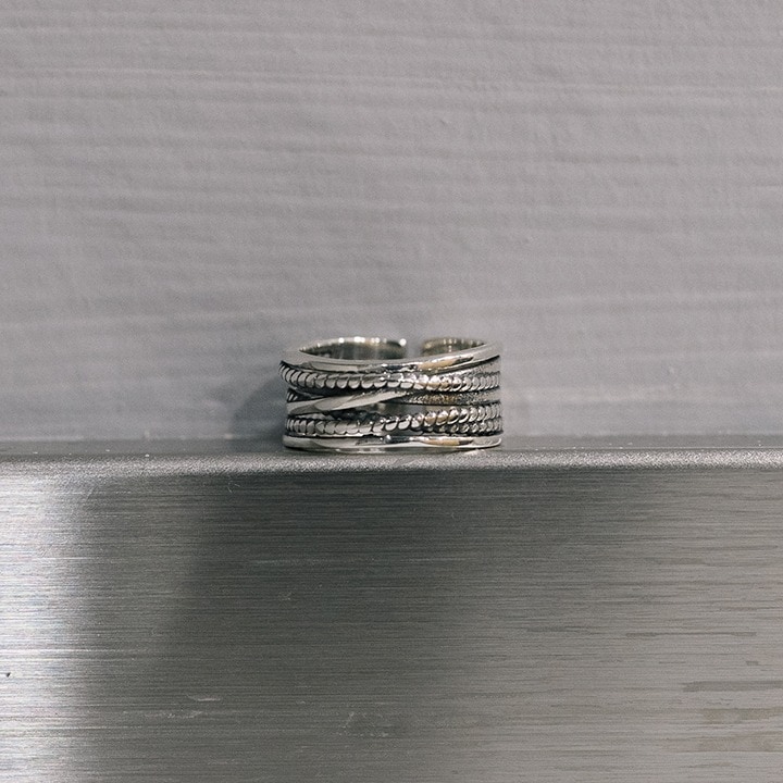 [Stray Kids アイエン WayVテン着用] [925 silver] アルティナ指輪 free size (812号)