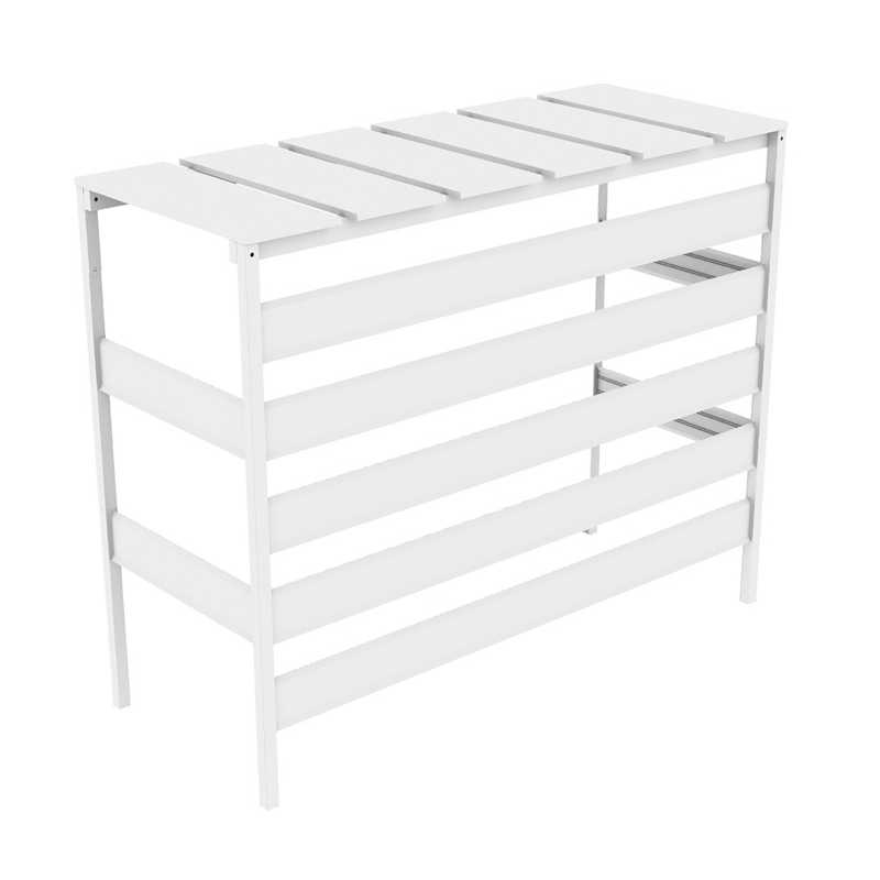 旭興進　人工木アルミ室外機カバー5型(風通し良) 中サイズ　AKS39989