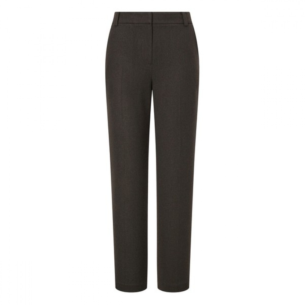 (ヘッジズレディース) 24FW エッセンシャルストレートフィット起毛パンツダークカーキ HSPA4DC01K3