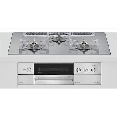 ビルトインガスコンロ 都市ガス用 両側強火タイプ 3口 75cm RHS71W38M13RNSTW-13A プラチナミラー DELICIA 104,500円
