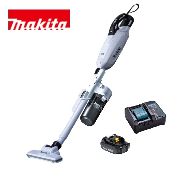 当店だけ！バッテリー充電器も1年保証! マキタ コードレス掃除機 18V 紙パック式 白 CL285FDZW+ ショートサイクロン + 軽量バッテリー + コンパクト充電器 充電式 クリーナースティッククリーナー