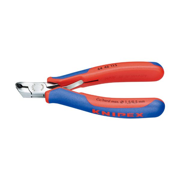 KNIPEX クニペックス エレクトロニクスエンドカッティングニッパー コンフォート サイズ68x17x115mm パック入 6442-115SB