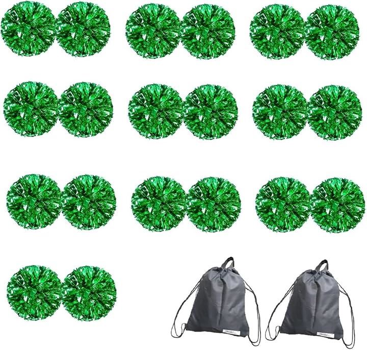 SWAANBELLE ポンポン チア ダンス チアリーダー キッズ 運動会 応援 セット(グリーン20個)