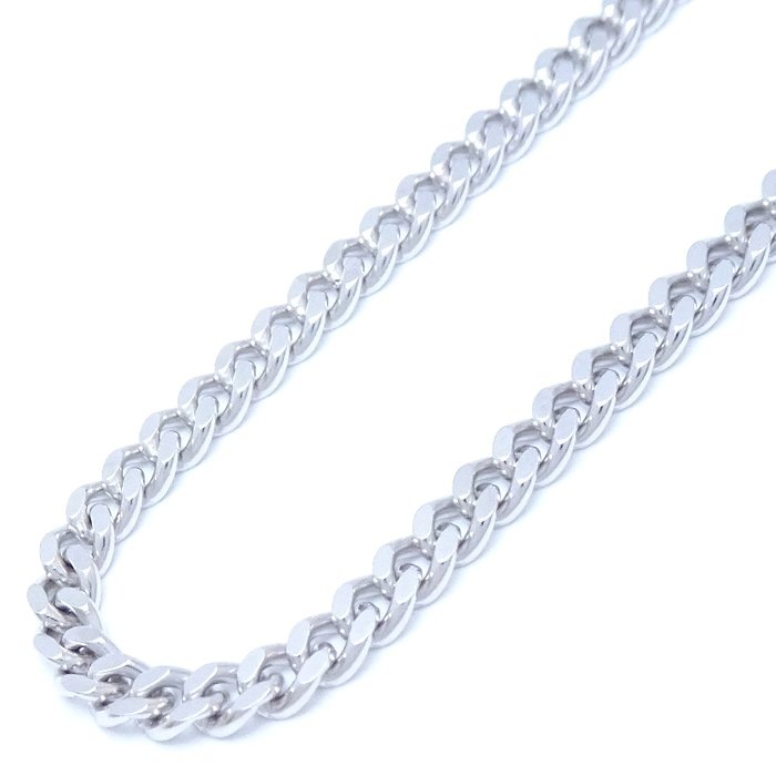 喜平ネックレス Pt850プラチナ 2面 シングル 40cm 20.8g/75829【中古】
