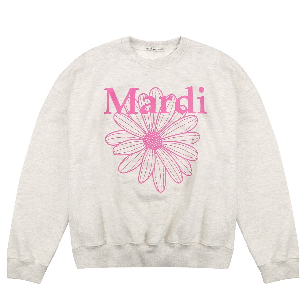 SWEATSHIRT FLOWERMARDI OATMEAL PINK 長袖 レディース 韓国 ファッション アパレル