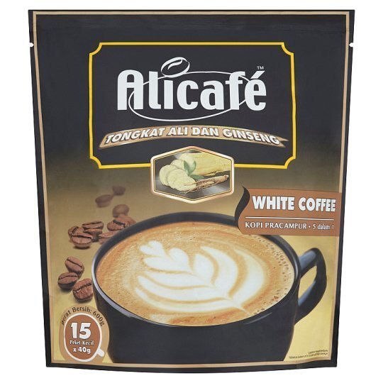 【SEAL限定商品】 Ginseng dan Ali Tongkat Alicafé 5 (600g) 40g x Sachets 15 Coffee White Premix 1 in インスタントコーヒー