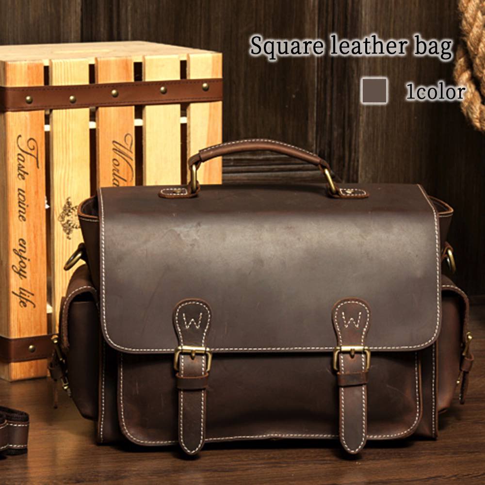 ショルダーバッグ メンズ スクエアレザーバッグ ボディバッグ ナイロン 小さめ 2WAY A4 夏 大きめ 人気 ハイ 30代 40代 60代 革 縦型 かっこいい ブランド バッグインバッグ 秋 レ 22,466円
