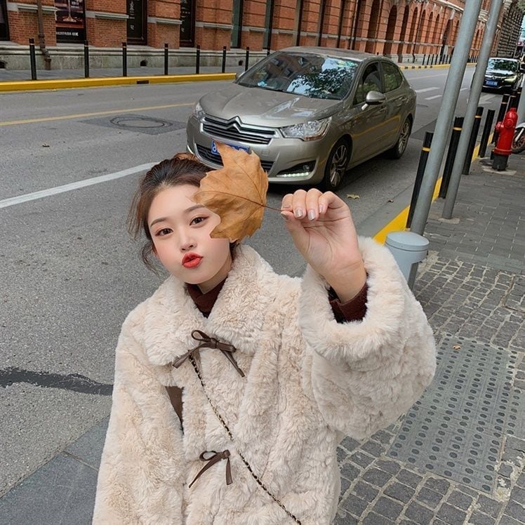 ジャケット アウター フリースで決まりボアコートレディース韓国ストリートファッションおしゃれ通勤ボアアウター皮毛一体ムート