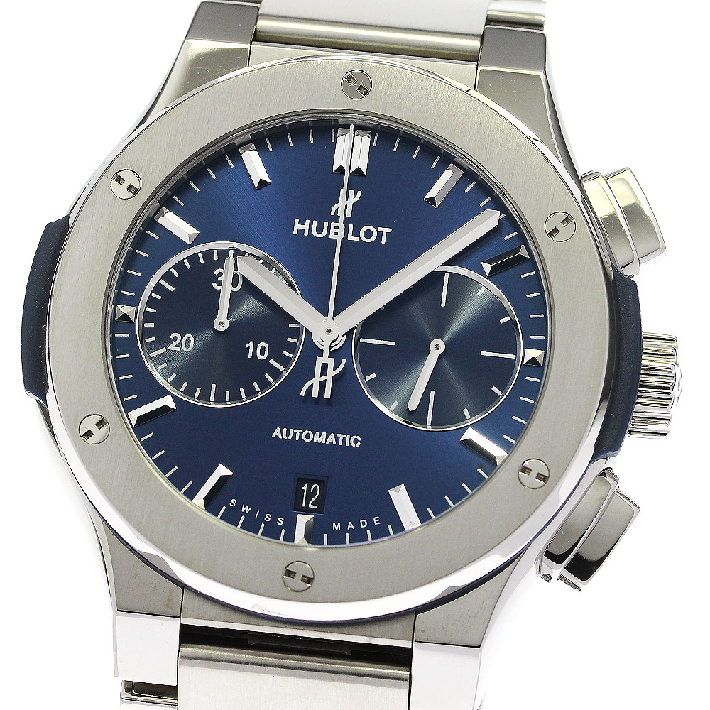ウブロ HUBLOT 520.NX.7170.NX クラシックフュージョン クロノグラフ 自動巻き メンズ 良品 保証書付き_771216【中古】