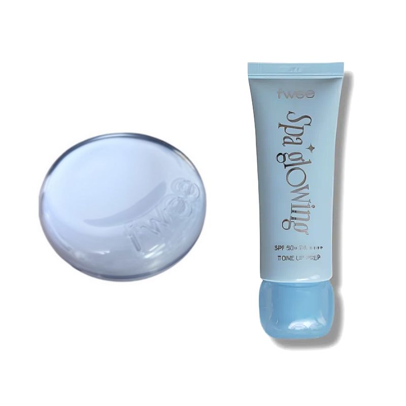 【セット】（クッションファンデ＋化粧下地）クッション グラス ナチュラル 5色 ＋ スパ グロウイング UV トーンアップベース 35mL（リッチグロウ）