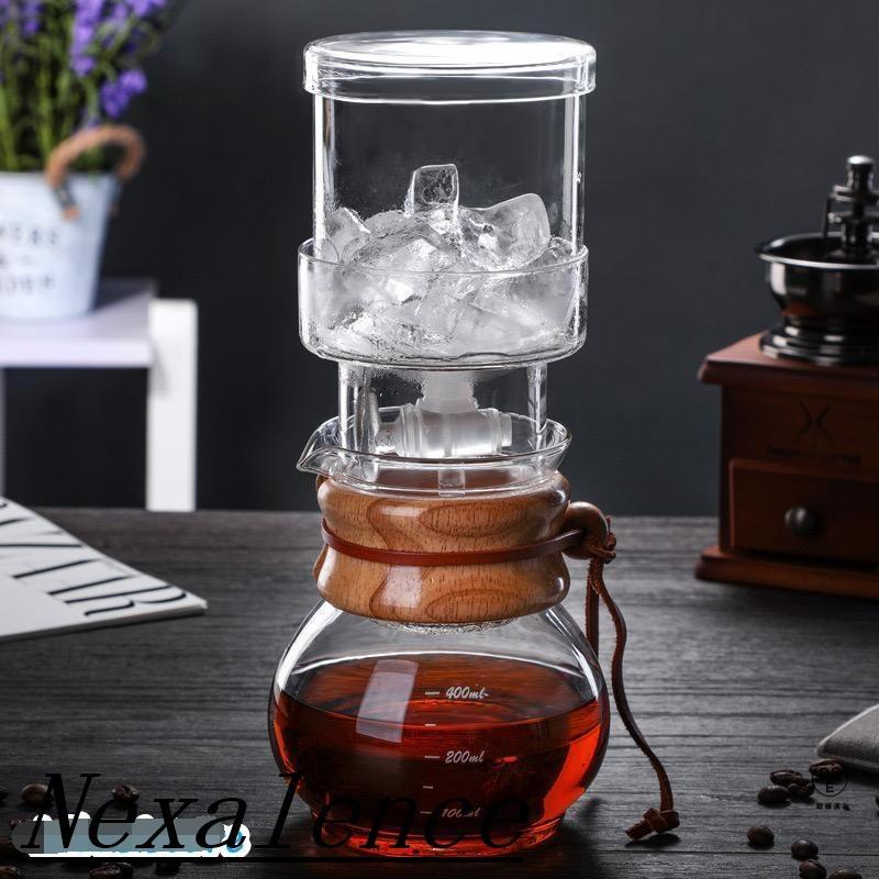 水出しコーヒー アイスコーヒー コーヒーメーカー 400ml スピード調整 点滴式水出しコーヒー器具 耐熱ガラス 透明 清潔便利 お茶 氷 密閉構造 プレゼント
