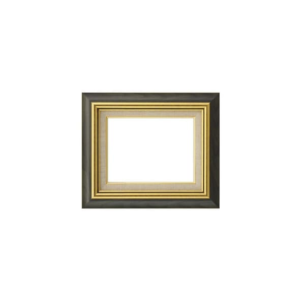 日本製 油絵額縁 フレーム F3号 グリーン 壁掛けひも アクリル 8116 油額 油絵額 額 額縁