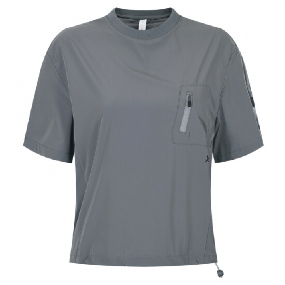 ショップアン レディース ラウンドネック ストリング スパン 半袖 Tシャツ グレー LB-WSH-20522