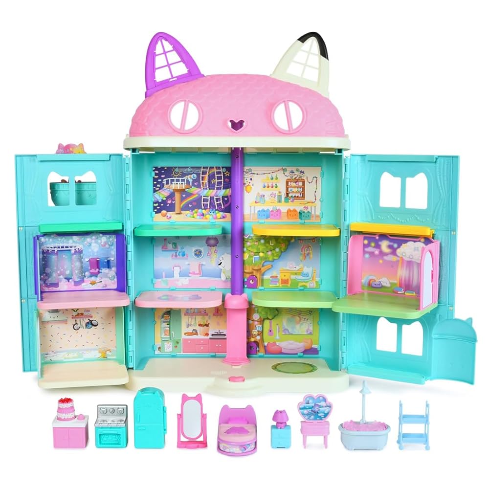 TAKARA TOMY ギャビーのドールハウス 大きなネコちゃんハウス ニャンタスティックギフトセット 3つのおへや付き