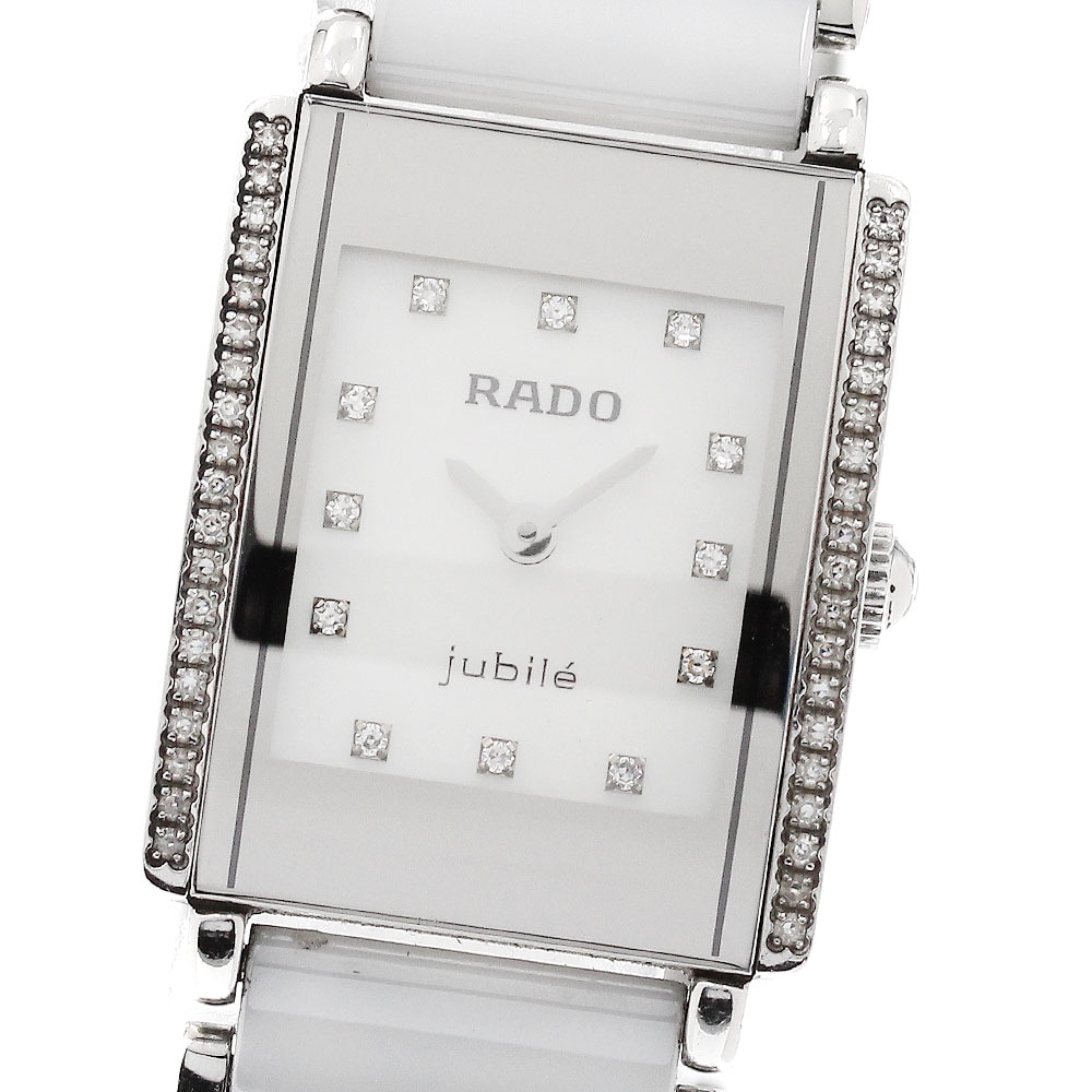 ラドー RADO 153.0430.3 ダイヤスター ジュビリー ダイヤベゼル 12P クォーツ レディース 保証書付き_949055【中古】