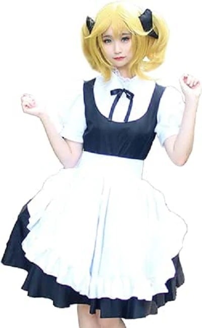 ウィッグ付 異世界食堂 アレッタ コスプレ ワンピース ウェイトレス