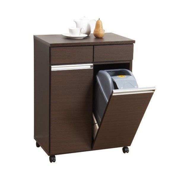 23705 ダイニングダストボックス 2D ブラウン 完成品 メーカー直送
