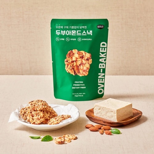 ものフレックス豆腐スナック - アーモンドスナック50g x 20淡いお菓子簡単なおいしいスナックタンビールームキャンプバルク
