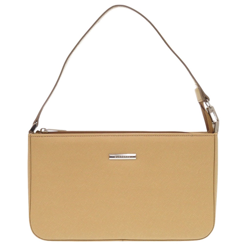 美品 ショルダーバッグ レザー ベージュ 0391【中古】 レディース