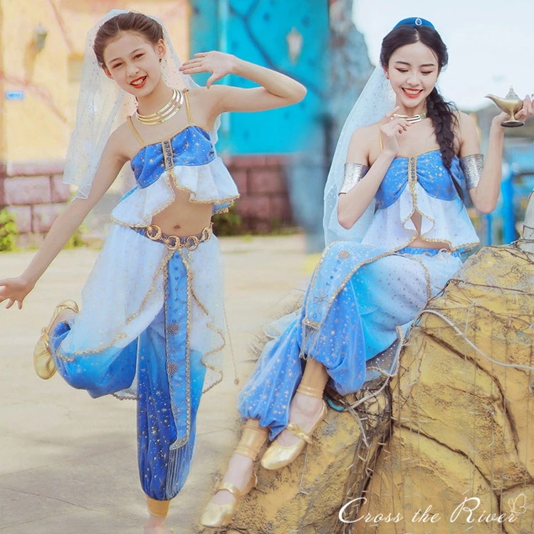 ハロウィン衣装 レディース 仮装 コスプレ 親子 ダンス 衣装 へそ出し ベリーダンス 衣装 星柄 セット ベリー 衣装 大人 子供 キッズ コスチューム ハロウィーン 姫様 パンツ エキゾチック 発