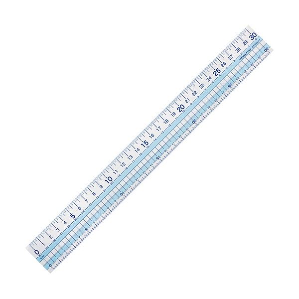 (まとめ) コクヨ 直線定規(まなびすと)(再生PET樹脂製) 30cm ブルー GY-GBA111B 1セット(10本) (×3セット)
