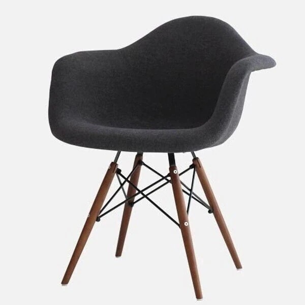 チェア 椅子 イームズ アームシェルチェア DAW おしゃれ ファブリック 完成品 ダイニングチェア デスクチェア イス いす 座面高さ45cm グレー