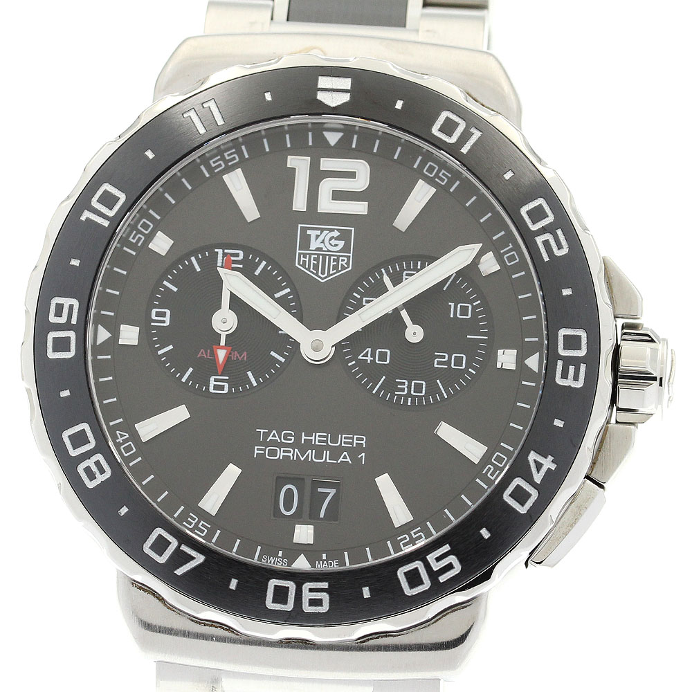 タグホイヤー TAG HEUER WAU111C フォーミュラー1 グランドデイト アラーム クォーツ メンズ 良品 保証書付き_886373【中古】