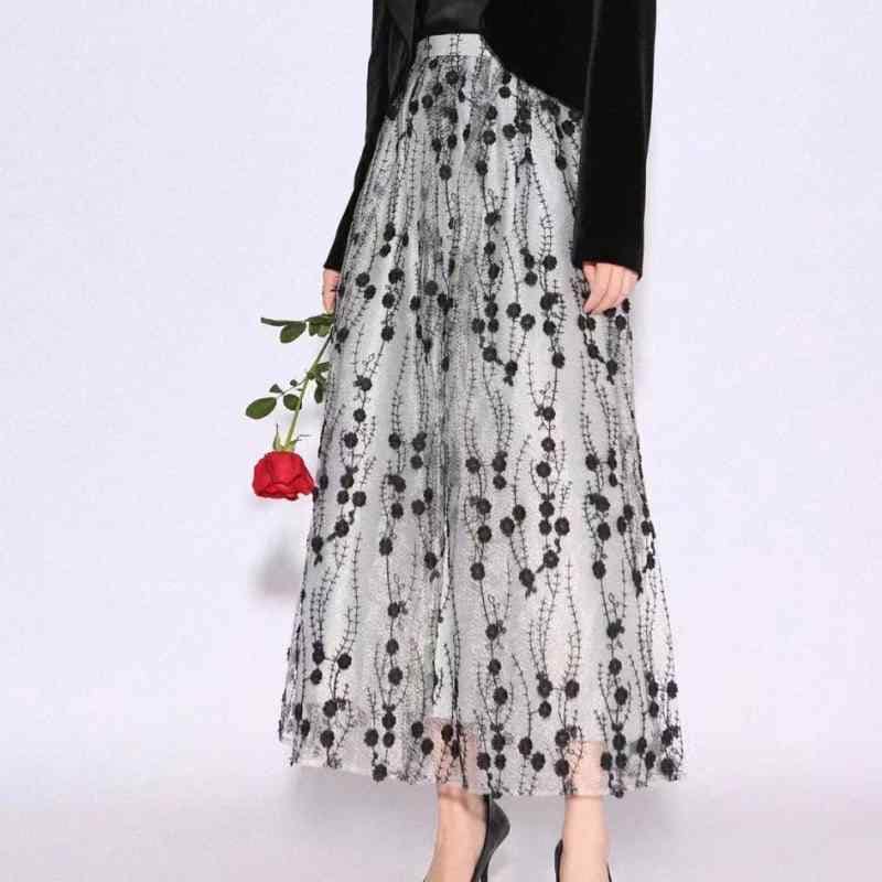 コーデ レディース ファッション オシャレ アイテム カワイイ コーデ シンプル きれい ナチュラル 上品カジュアル 用 夏 ハイウエスト 透け感 水玉 ミドル丈 Aライン スカート