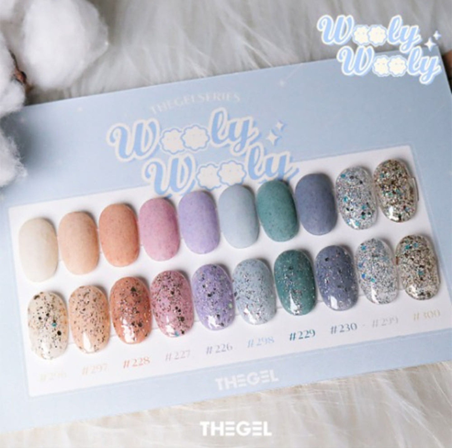 The Gel Woolly Bully Series 10-piece set Velvet Gel Glitter Gel