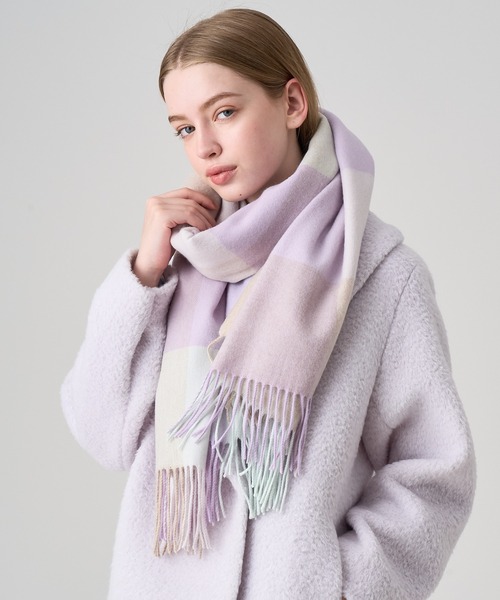 [最安値挑戦]ストール カシミヤブロックチェックストール レディース 33,507円