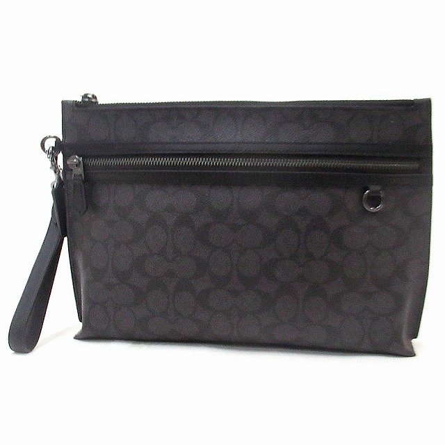 コーチ 財布 COACH アウトレット メンズ シグネチャー キャリーオール ポーチ セカンドバッグ CY985 QBMI5