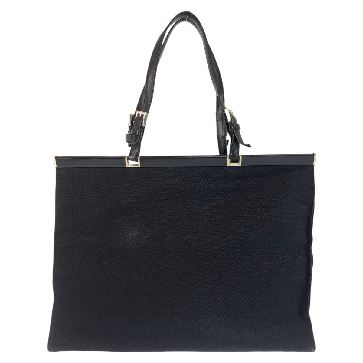 三角ロゴプレート ブラック 黒 シルバー金具 キャンバス トートバッグ ショルダーバッグ レディース 410391 28,416円