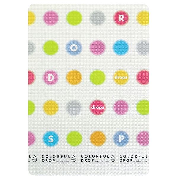 (まとめ) お風呂マット/浴室マット (ドット柄 ハーフサイズ) 防カビ バス用品 (20個セット)